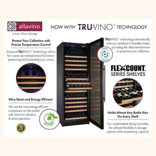 Allavino | FlexCount II TruVino Single Zone Wine Fridge 177 Bottle Allavino