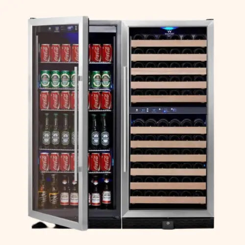 KingsBottle | Upright Wine And Drink Refrigerator Combo With Glass Door Kingsbottle