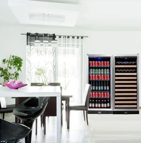 KingsBottle | Upright Wine And Drink Refrigerator Combo With Glass Door Kingsbottle
