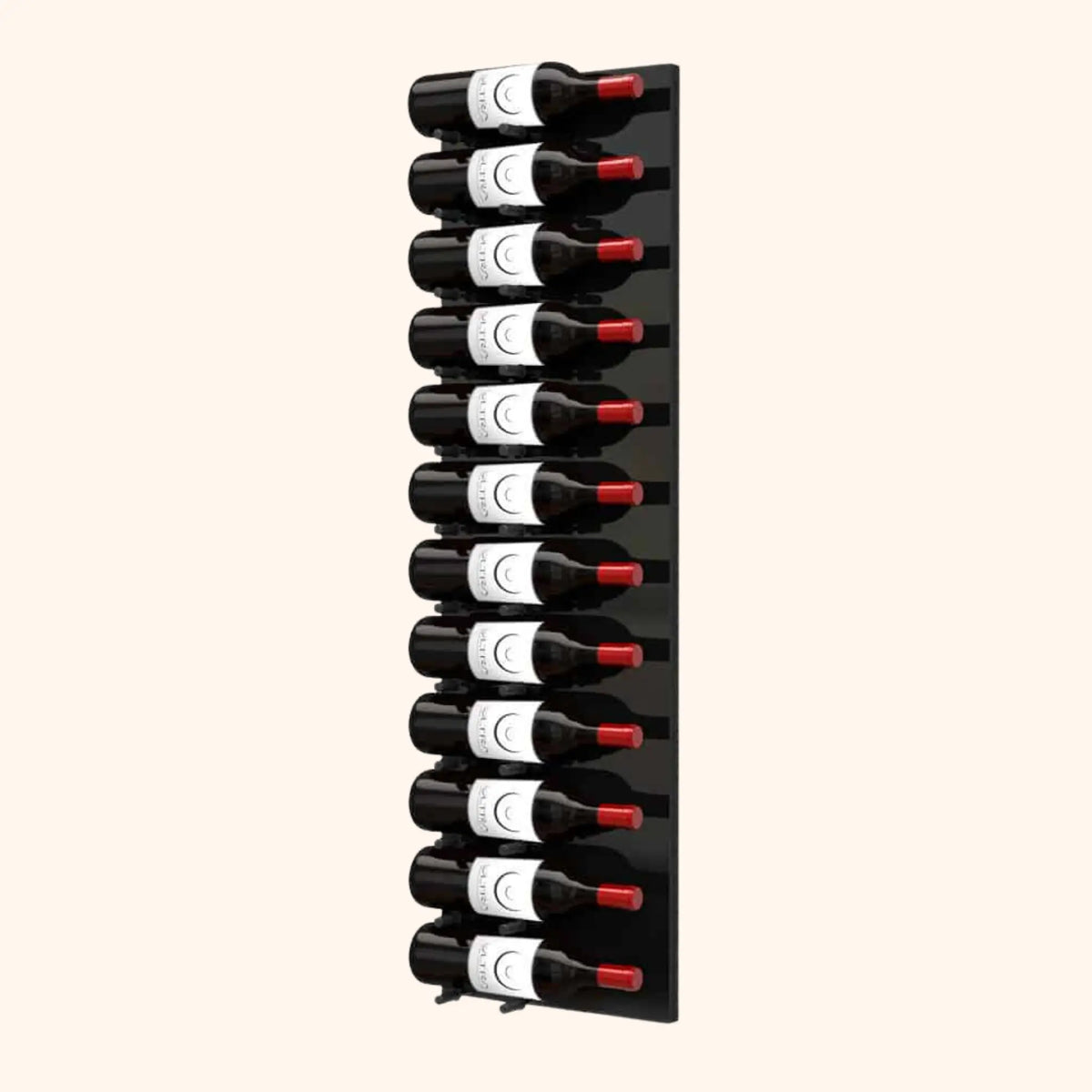 Ultra Wine Racks &amp; Cellars | Fusion HZ Label-Out Wine Wall Black Acrylic 4FT Ultra Wine Racks &amp; Cellars