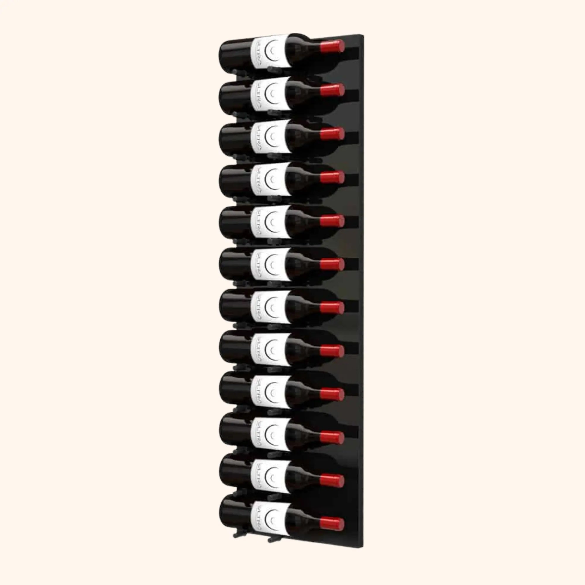 Ultra Wine Racks & Cellars | Fusion HZ Label-Out Wine Wall Black Acrylic 4FT Ultra Wine Racks & Cellars