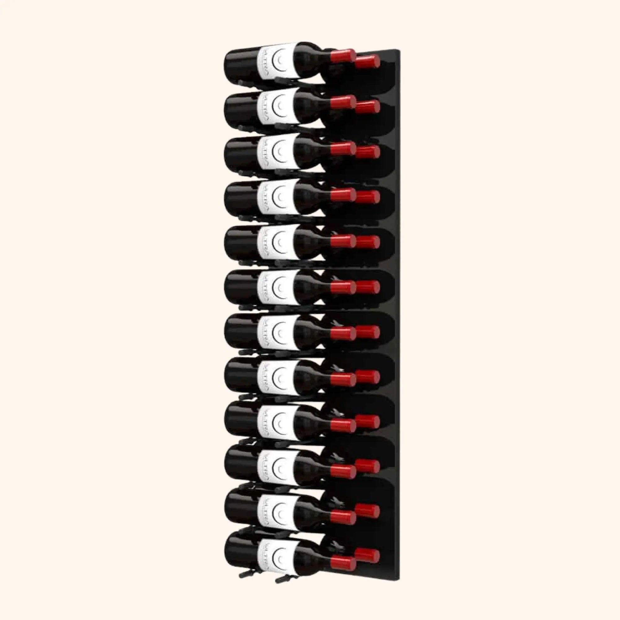 Ultra Wine Racks & Cellars | Fusion HZ Label-Out Wine Wall Black Acrylic 4FT Ultra Wine Racks & Cellars