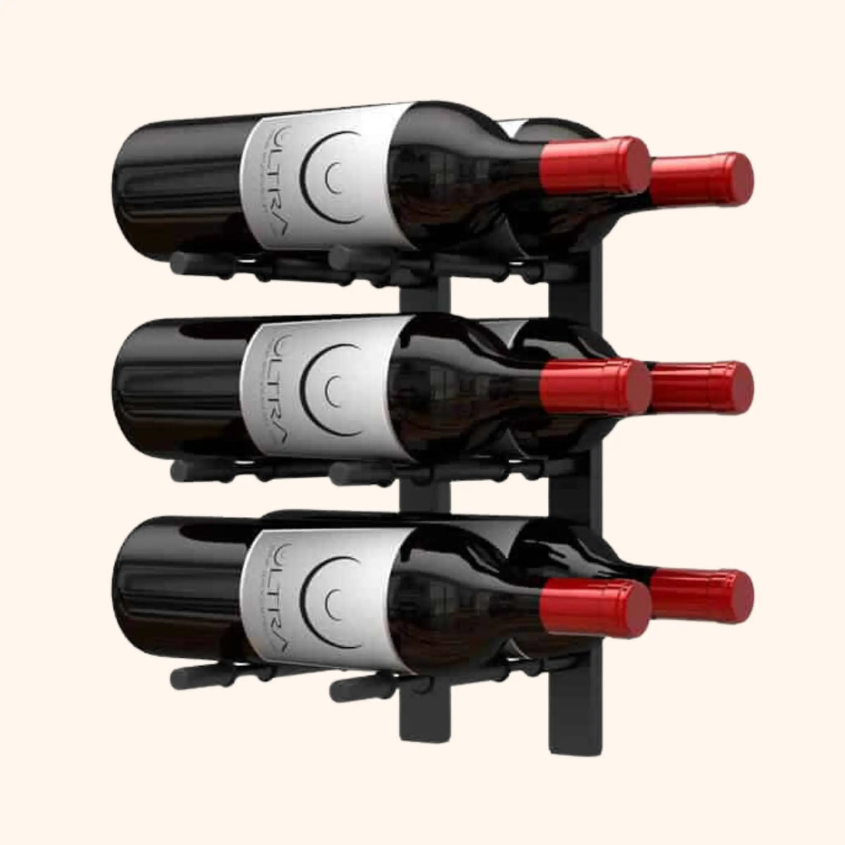 Ultra Wine Racks &amp; Cellars | HZ Wall Rails  1FT Metal Wine Rack Ultra Wine Racks &amp; Cellars