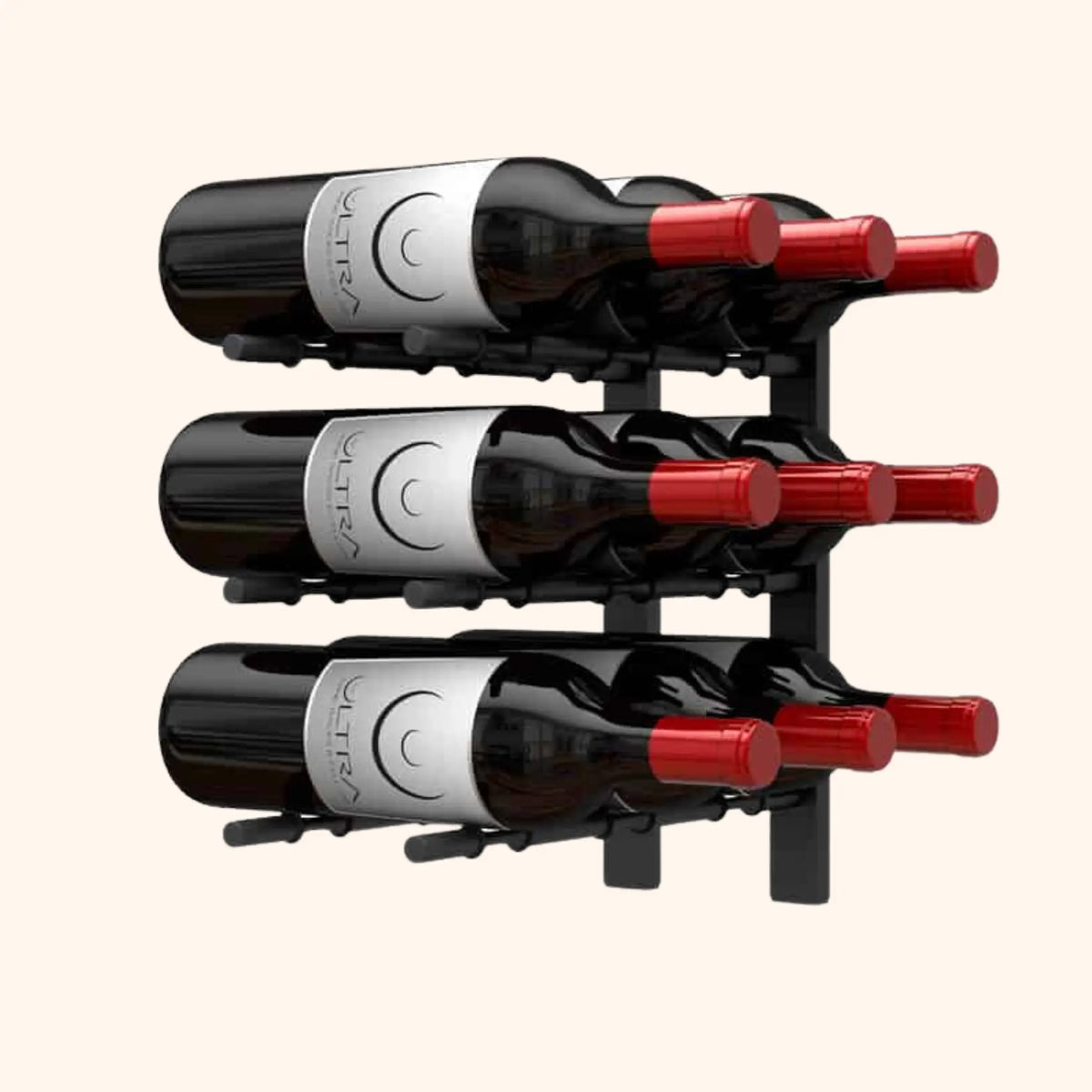 Ultra Wine Racks &amp; Cellars | HZ Wall Rails  1FT Metal Wine Rack Ultra Wine Racks &amp; Cellars