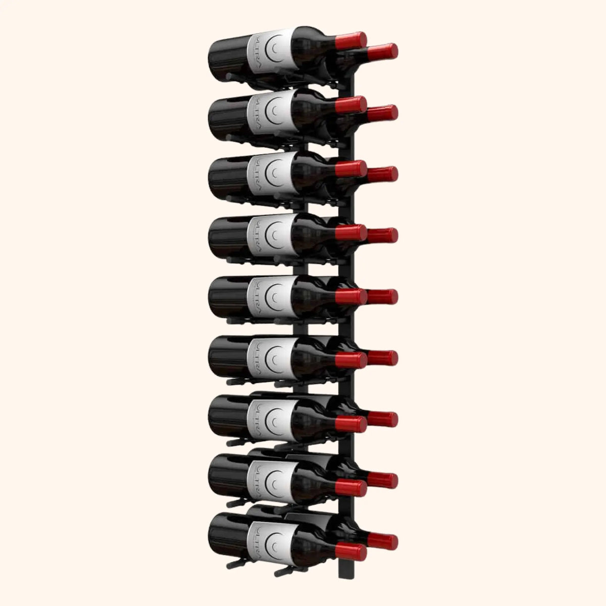 Ultra Wine Racks &amp; Cellars | HZ Wall Rails  3FT Metal Wine Rack Ultra Wine Racks &amp; Cellars