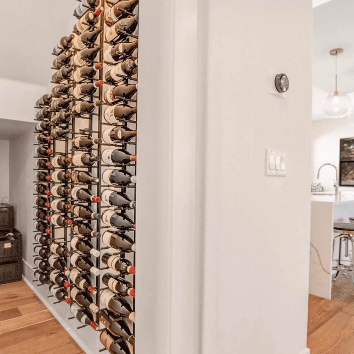 Ultra Wine Racks &amp; Cellars | HZ Wall Rails  4FT Metal Wine Rack Ultra Wine Racks &amp; Cellars