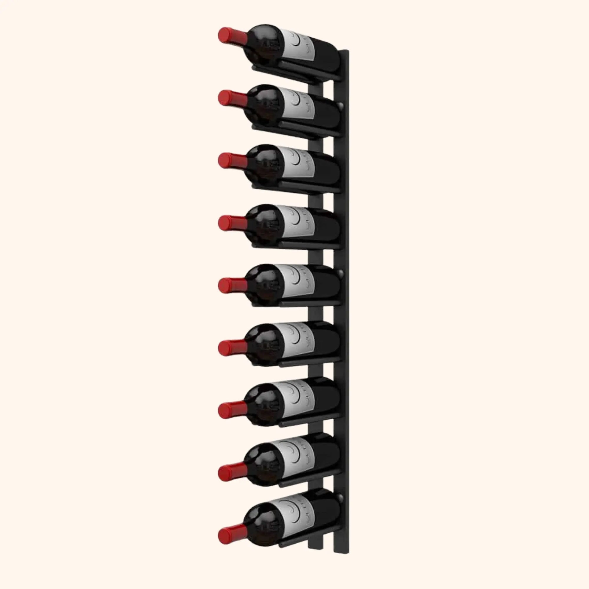 Ultra Wine Racks & Cellars | Straight Wall Rails  3FT Metal Wine Rack (9 Bottles) Ultra Wine Racks & Cellars