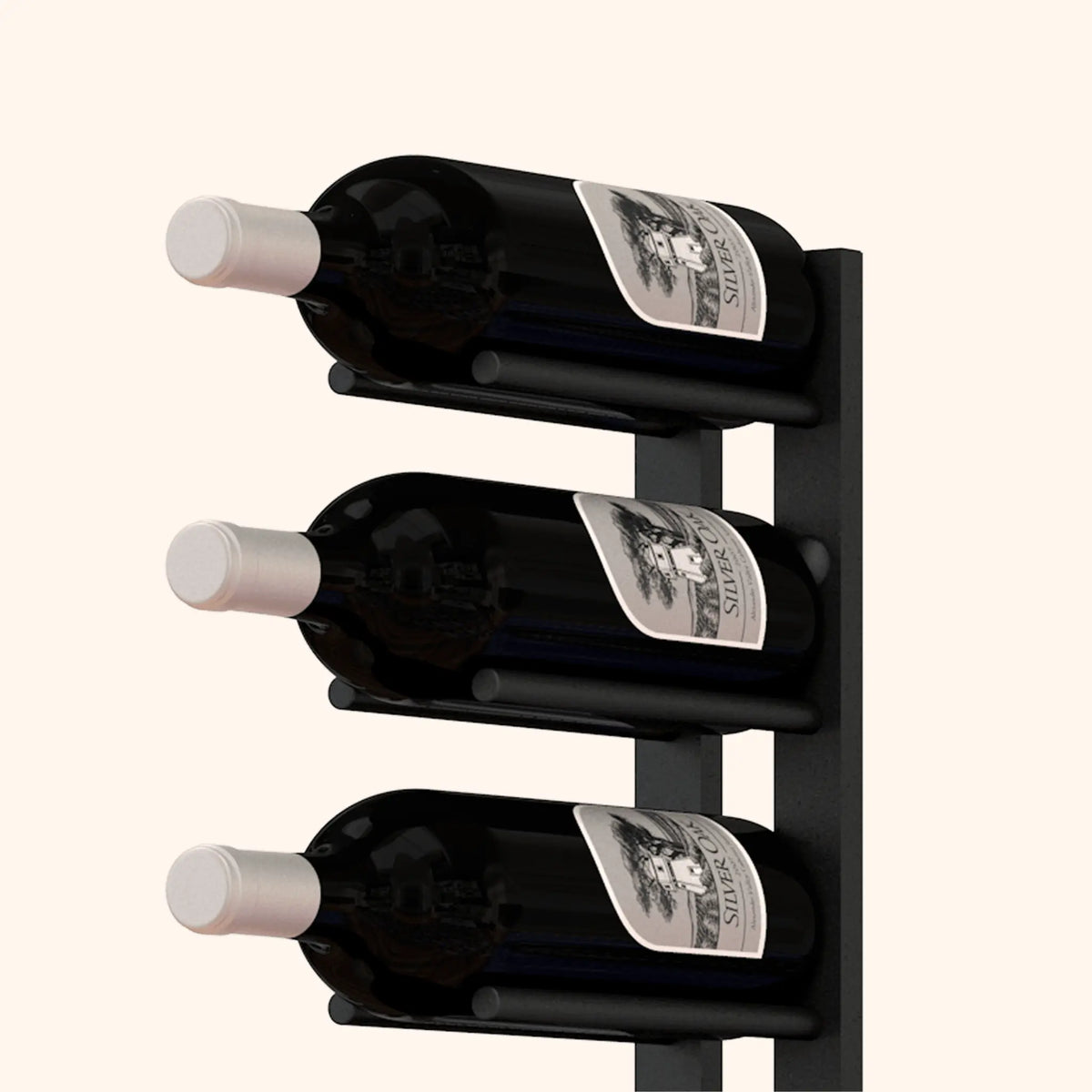 Ultra Wine Racks &amp; Cellars | Straight Wall Rails  3FT Metal Wine Rack (9 Bottles) Ultra Wine Racks &amp; Cellars